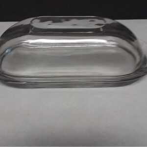 Anchor Hocking Clear Glass Butter Dish With Cover  - EC